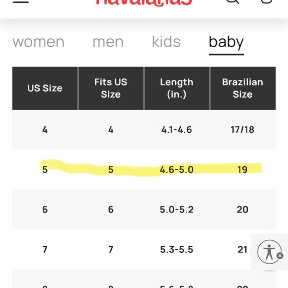 ♦️3 for $15♦️ Havaianas Infant Flip Flop Blue Yellow Sandals ~ 5 - Picture 8 of 8